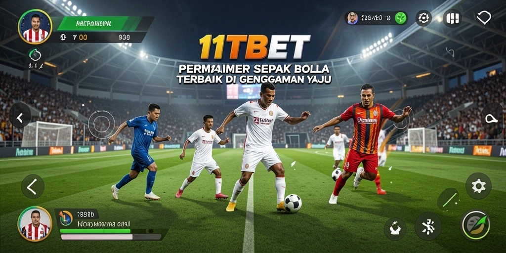 Gameplay 11TBET yang menarik dengan nuansa sepak bola nyata.