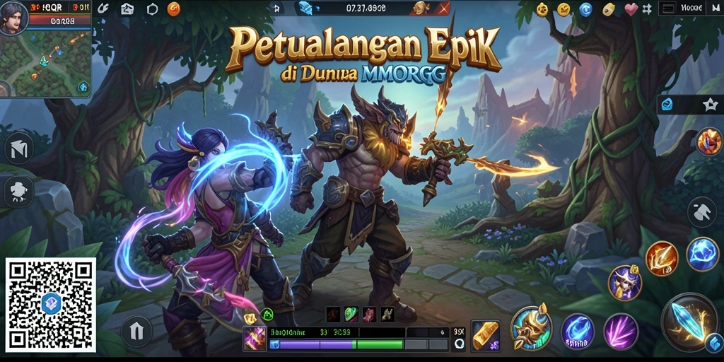 Gameplay menarik di dunia fantasi 8QR yang menantang.