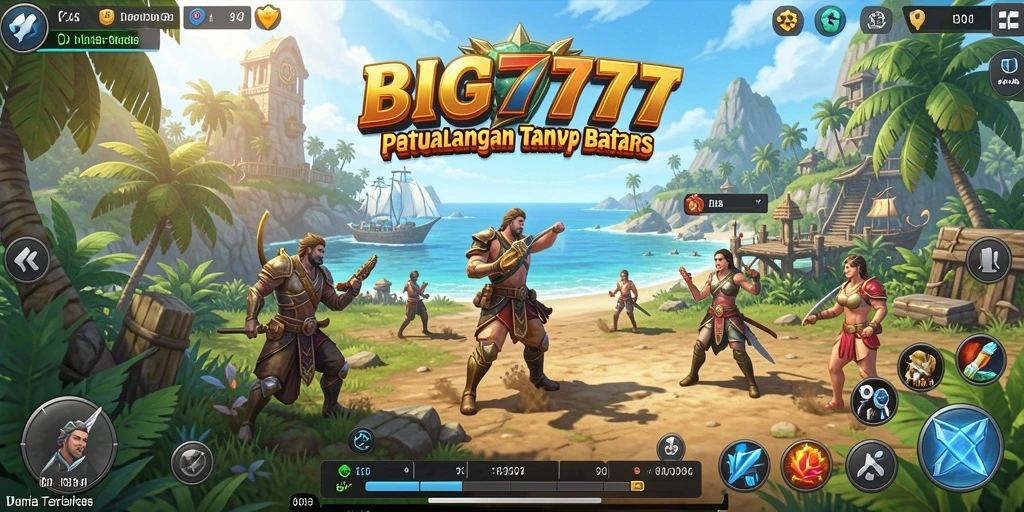 Screenshot gameplay BIG777 yang menampilkan dunia terbuka yang luas dan indah.