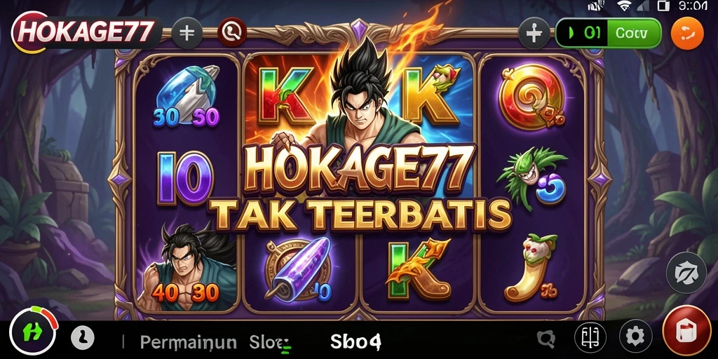 Screenshot permainan HOKAGE77 menampilkan keseruan bermain Slot yang menegangkan.