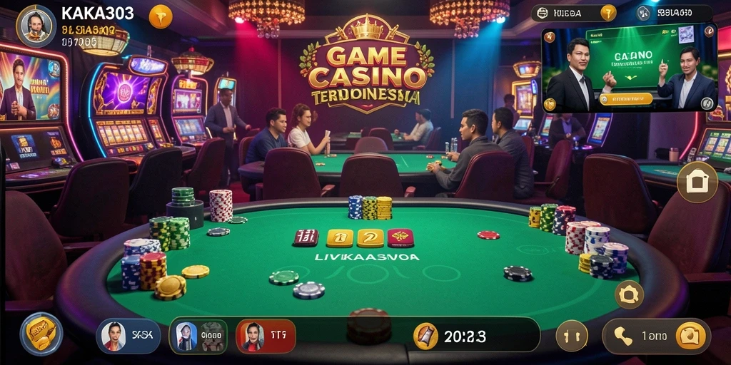 Tampilan permainan Live Casino yang interaktif dan menarik di KAKA303.