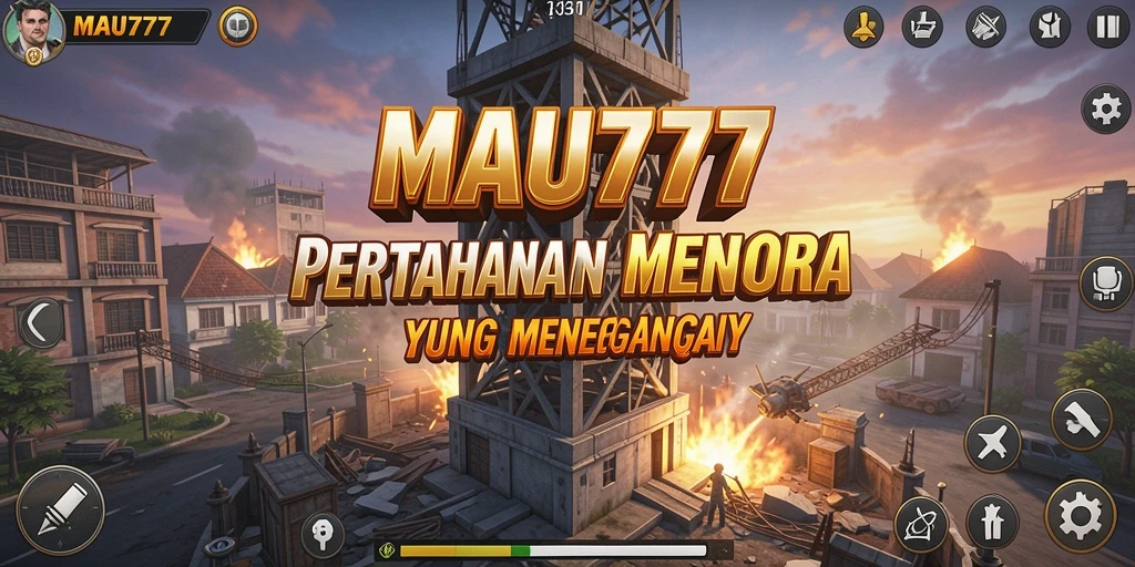 Tangkapan layar gameplay MAU777 yang menampilkan aksi Tower Defense yang seru.