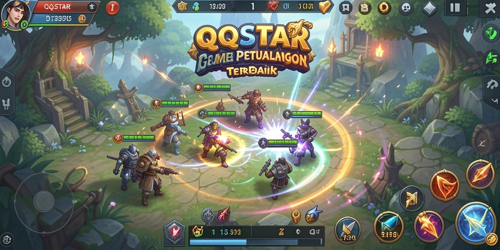 Tampilan menarik dari gameplay QQSTAR yang menantang dan kreatif.