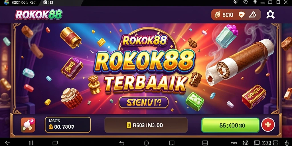 Tampilan gameplay menarik dari permainan slot ROKOK88.