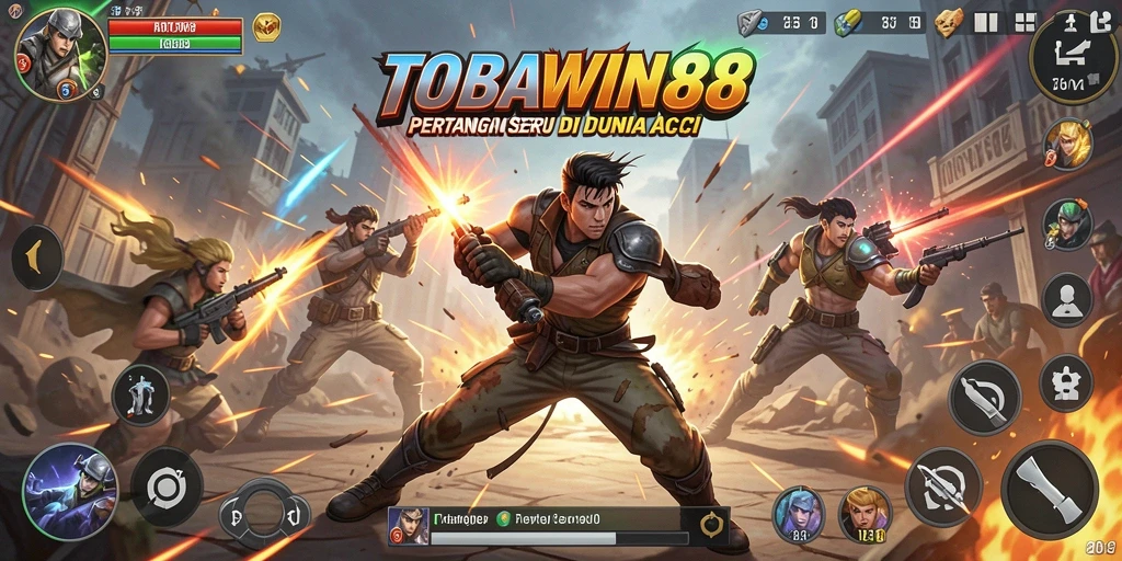 Tampilan aksi dari gameplay TOBAWIN88 yang mendebarkan.