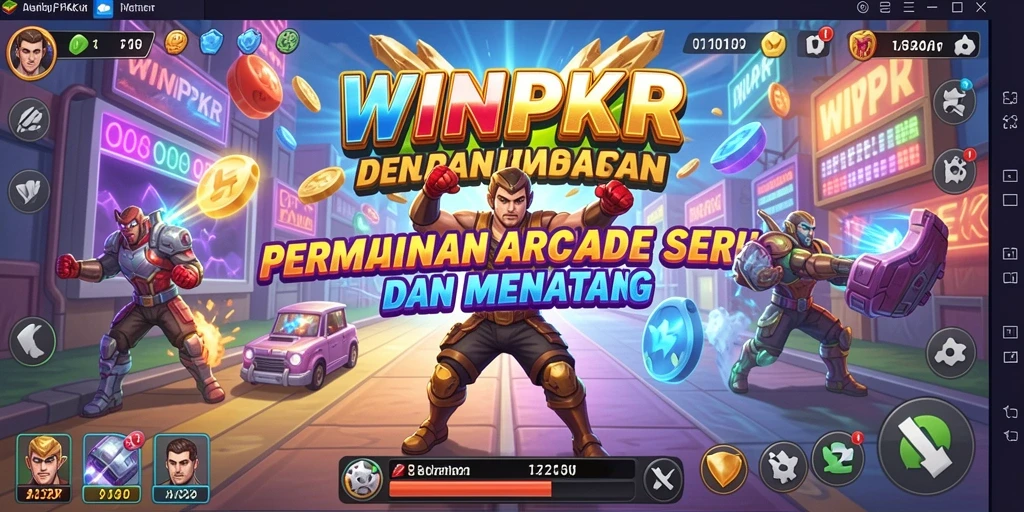 Tampilan gameplay seru dari WINPKR dengan berbagai tantangan arcade.
